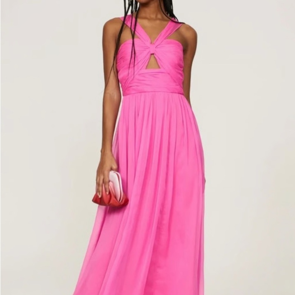 Adam Lippes knot front keyhole gown